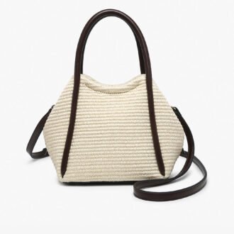 Brynne Vegan Straw Satchel