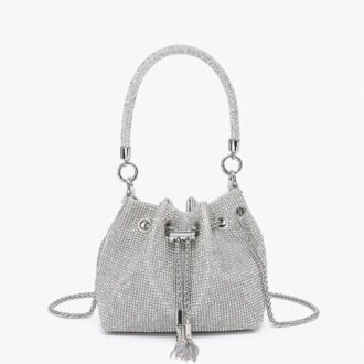 Ginette Rhinestone Bucket Bag