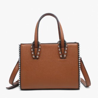 Brenda Vegan Studded Trim Tote